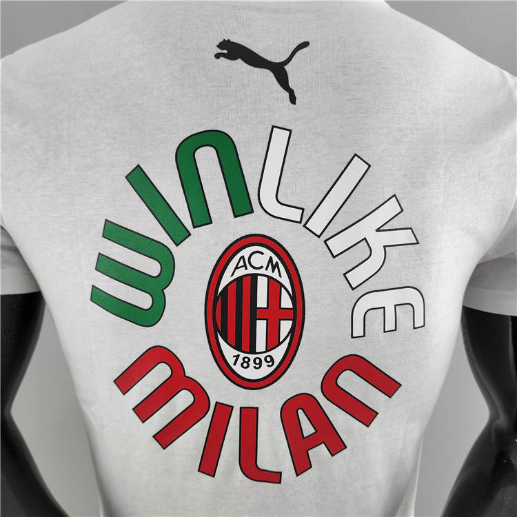 21-22 AC Milan Champion White T-Shirt - Click Image to Close